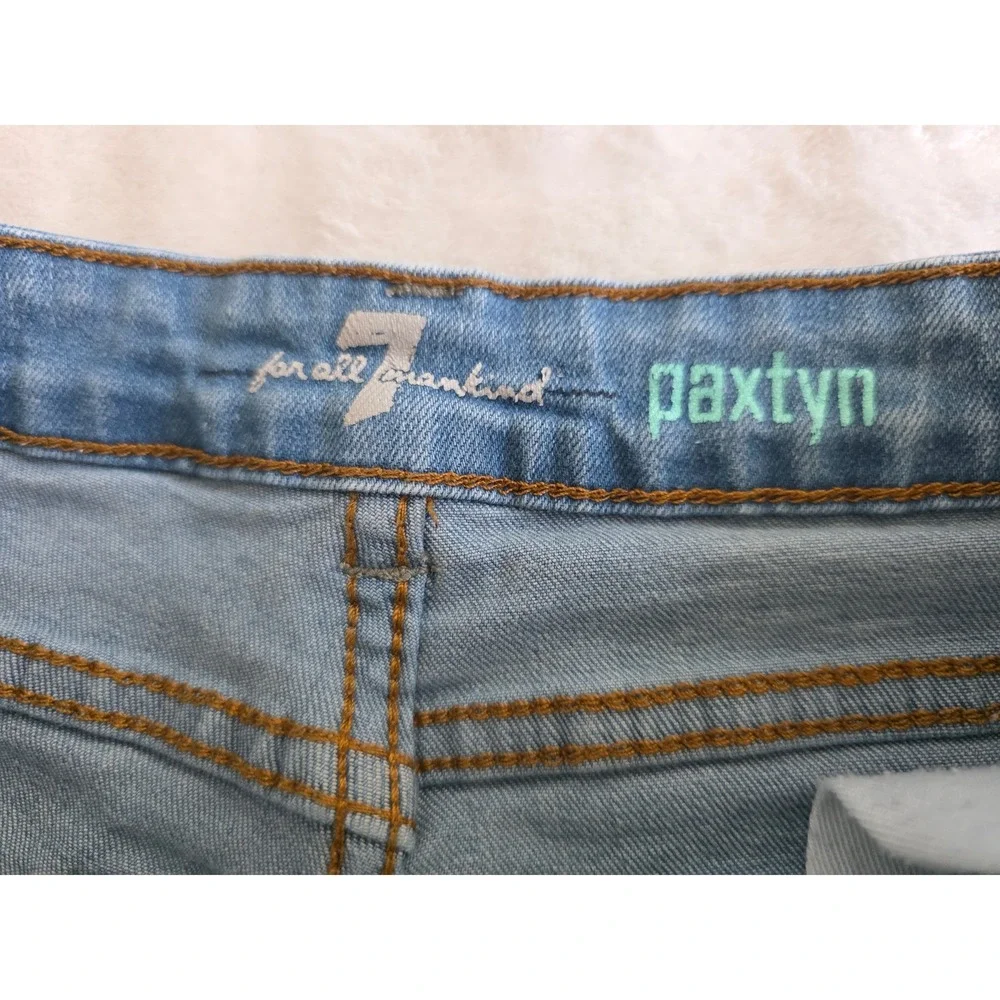 7 For All Mankind Paxton Light Wash Distressed Skinny Jeans Girls‎ Size 10